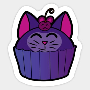 Catcake With Mouse-Cherry - Blue Sticker